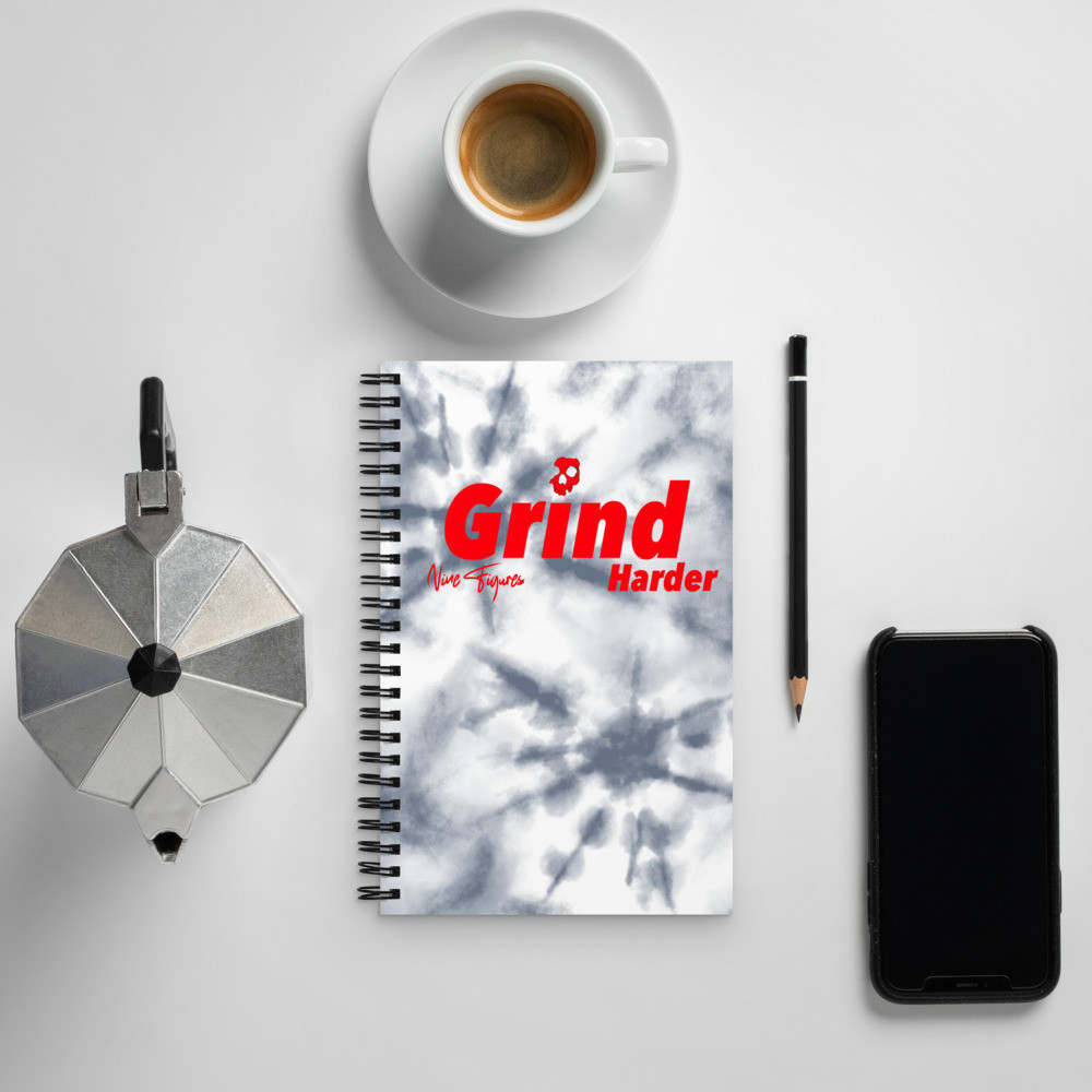 Grind harder Spiral notebook