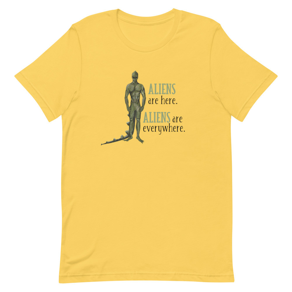 Aliens are Here, Aliens are Everywhere T-Shirt, Alien Invasion, UFOs, ETs, Reptilian Alien, Starseed, Indigo, Lightworker, Spiritual Shirts