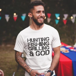 Hunting Fishing Grilling & God T-Shirt