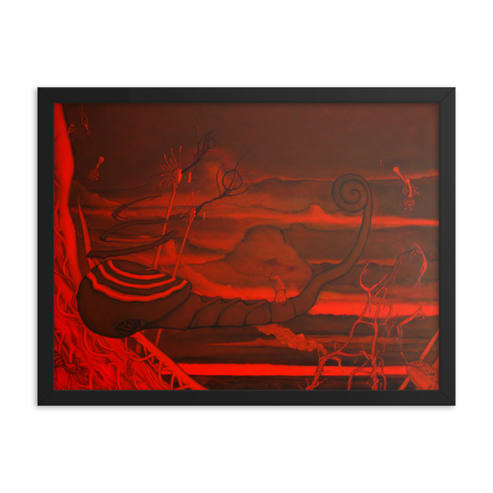 Framed poster