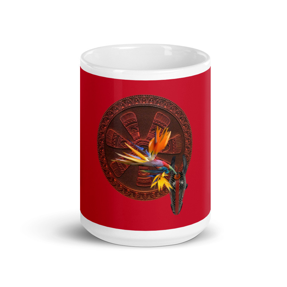 White glossy mug