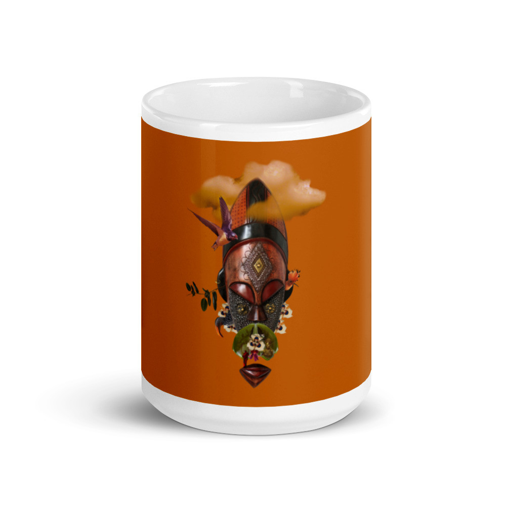White glossy mug