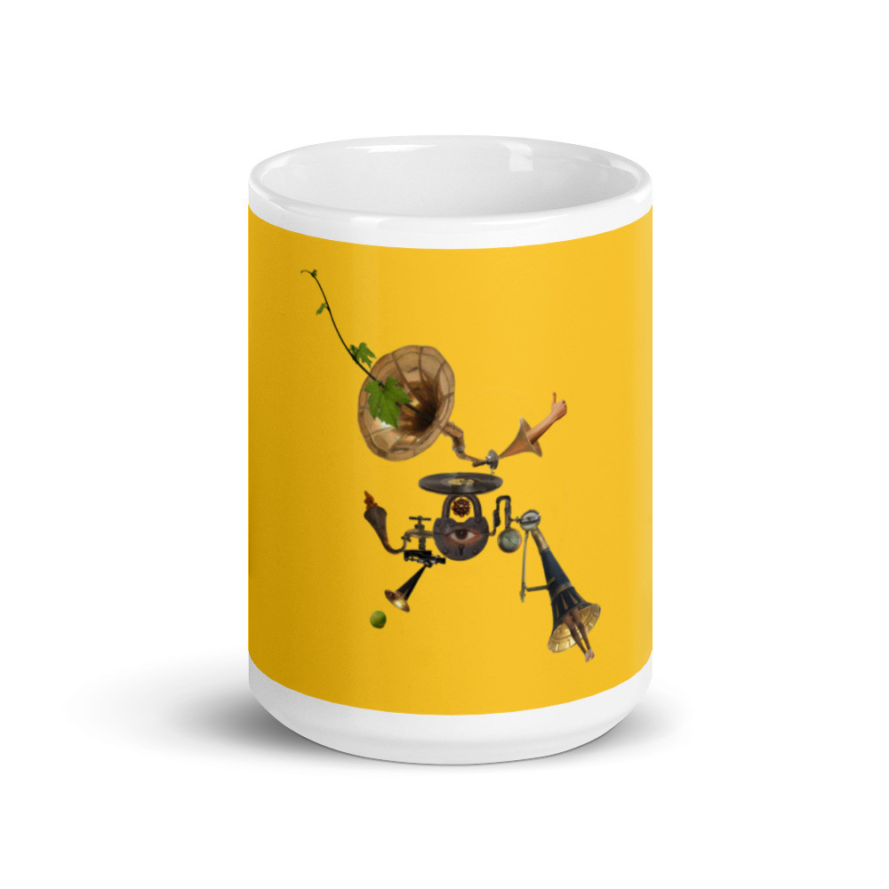 White glossy mug