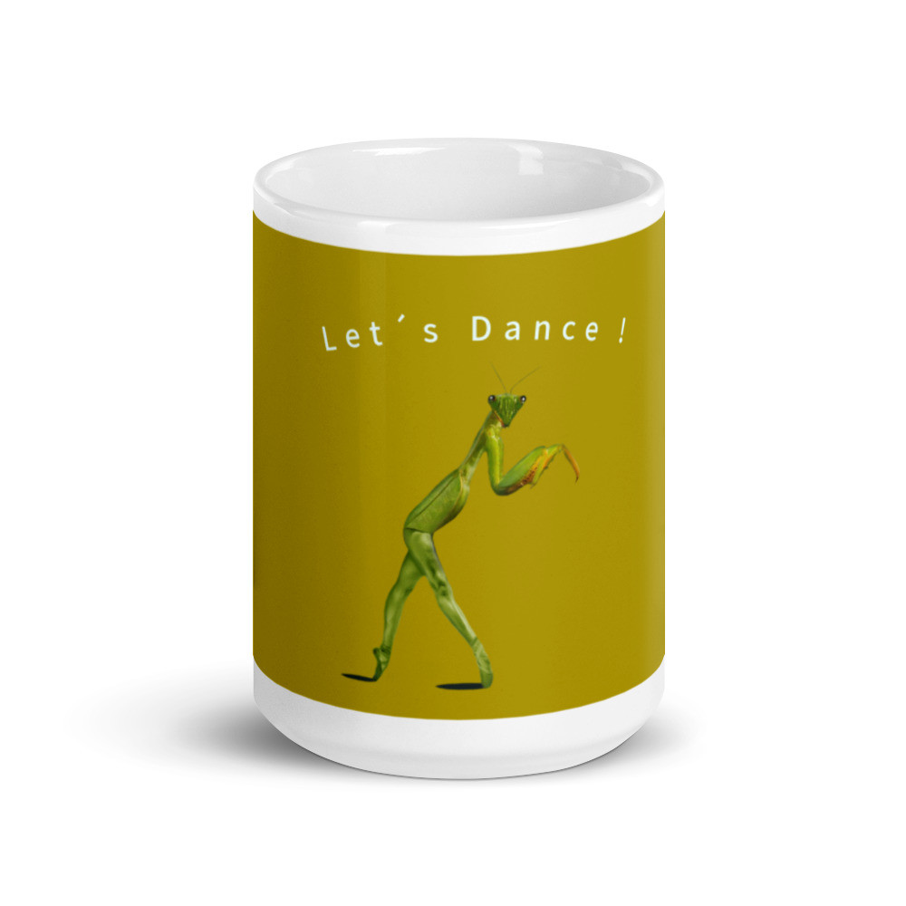 White glossy mug