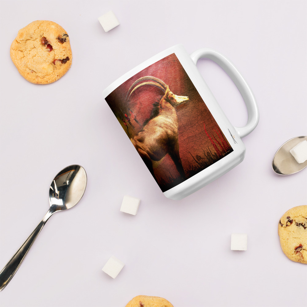 White glossy mug