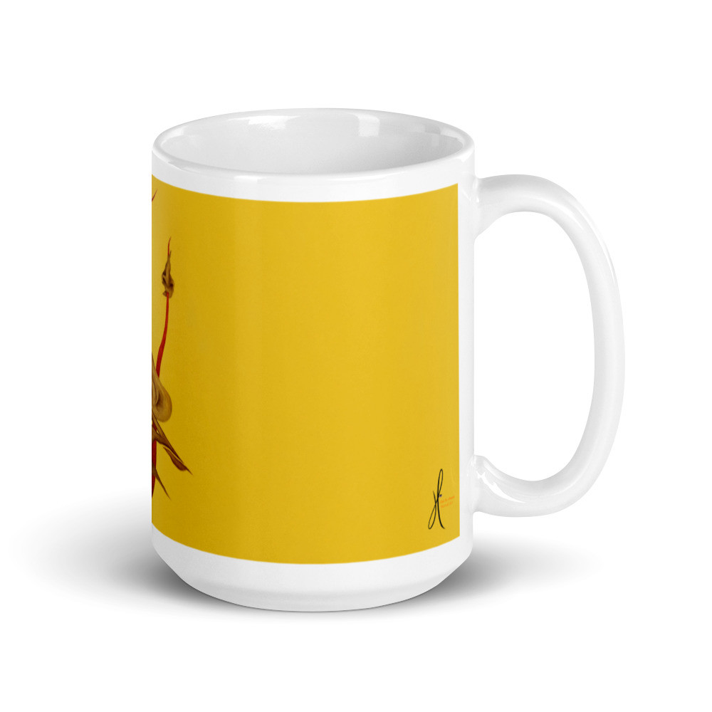 White glossy mug