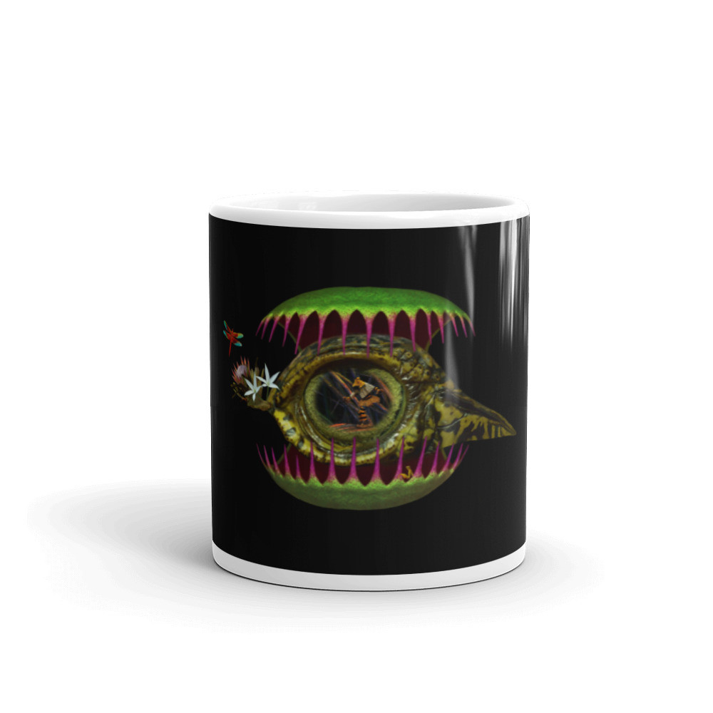 White glossy mug