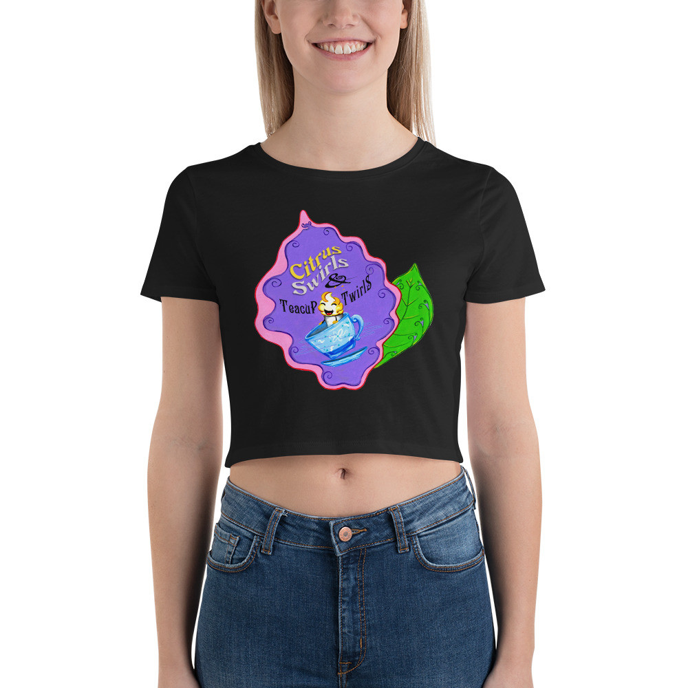 Teacup Twirls Women’s Crop Tee