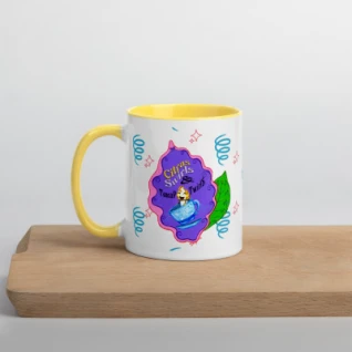 Teacup Twirls Mug with Color Inside