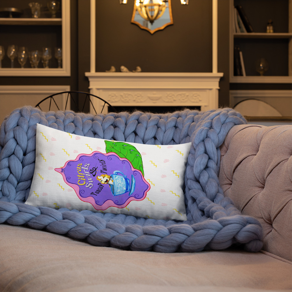 Teacup Twirls Premium Pillow