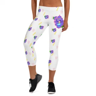 Teacup Twirls Capri Leggings