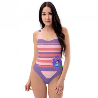 Citrus Swirl Cheshire Stripe One-Piece Swimsuit