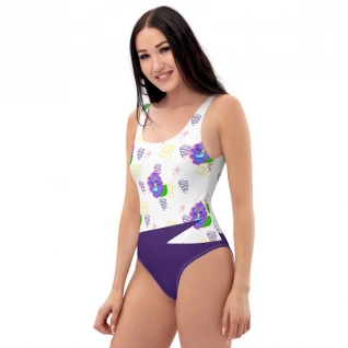 Citrus Swirl white One-Piece Swimsuit