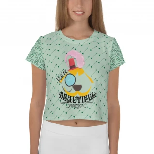 You're Beautiful All-Over Print Crop Tee