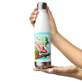 Floridian Spoonbills Stainless Steel Water Bottle