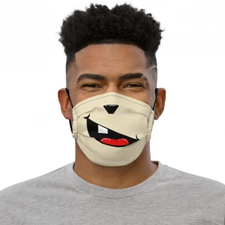 Chipmunk silly Premium face mask