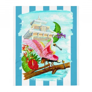 Floridian Spoonbills Throw Blanket