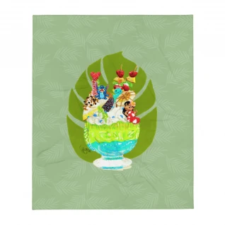 Hula Monster Sundae Throw Blanket