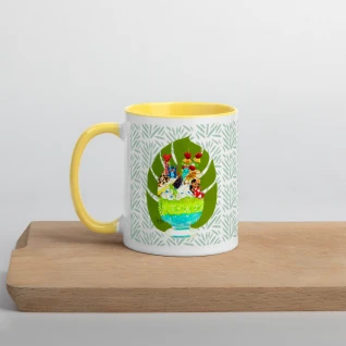 Hula Monster Sundae Mug with Color Inside