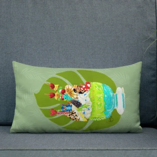 Hula Monster Sundae Premium Pillow