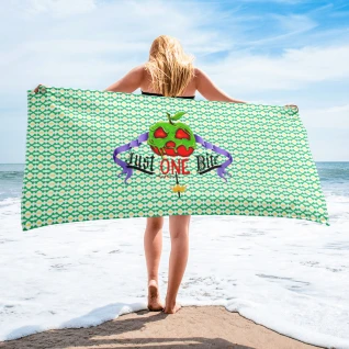 Just One Bite Towel Large Print