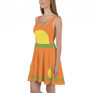 Orange Bird inspired Skater Dress