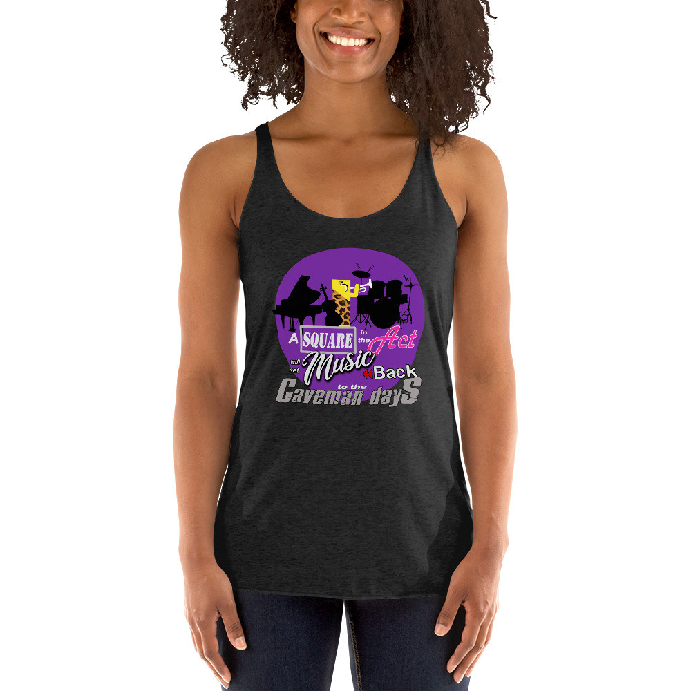 Square In The Act Women's Racerback Tank
