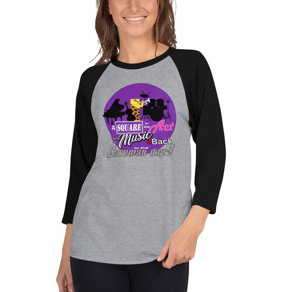 Square In The Act 3/4 sleeve raglan shirt