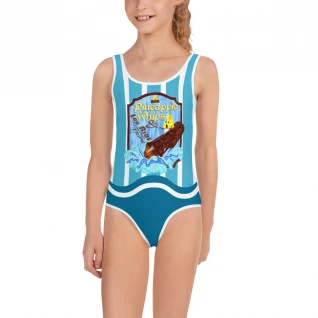 Log Ride Trips All-Over Print Kids Swimsuit