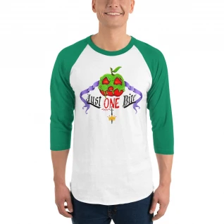 Just One Bite 3/4 sleeve raglan shirt