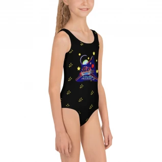 Trips to the Stars All-Over Print Kids Swimsuit