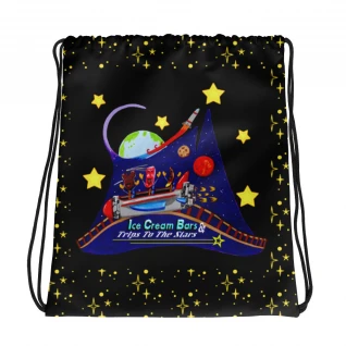 Trips to the Stars Drawstring bag