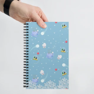 Snow Day Spiral notebook