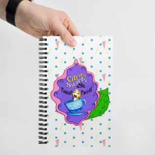 Teacup twirls Spiral notebook