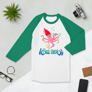 Free Hugs 3/4 sleeve raglan shirt