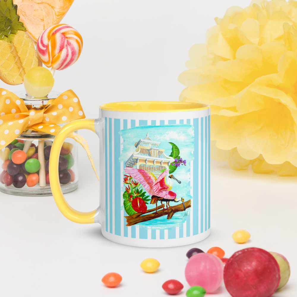 Floridian Spoonbills Mug with Color Inside