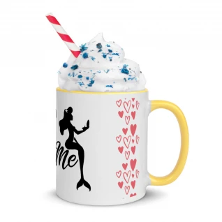 Kiss Me Mug with Color Inside