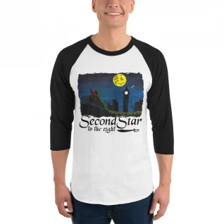 Second Star 3/4 sleeve raglan shirt
