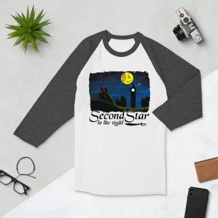 Second Star 3/4 sleeve raglan shirt