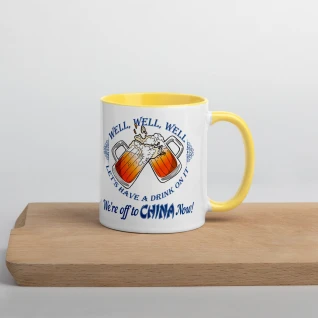 Off to China Mug with Color Inside