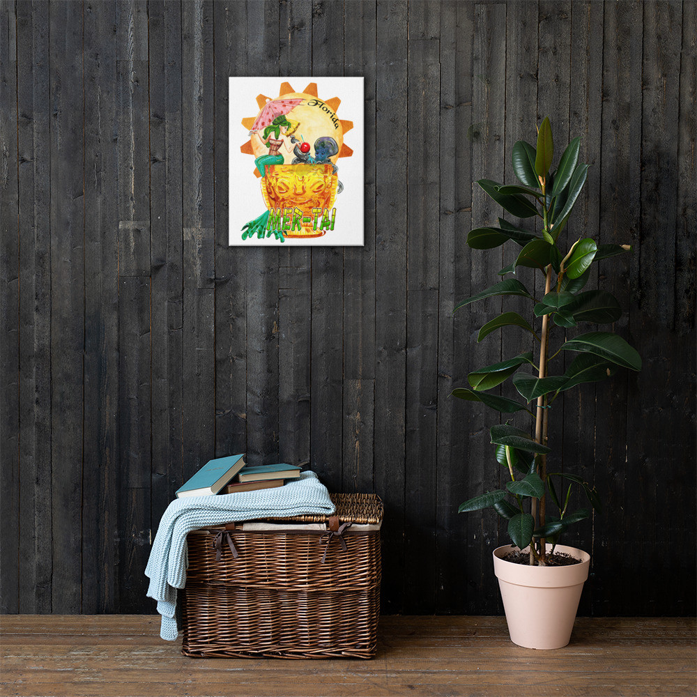 Mer-Tai mermaid cocktail Canvas