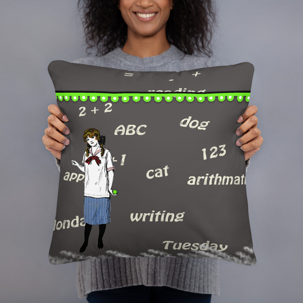 Vintage school Pillow