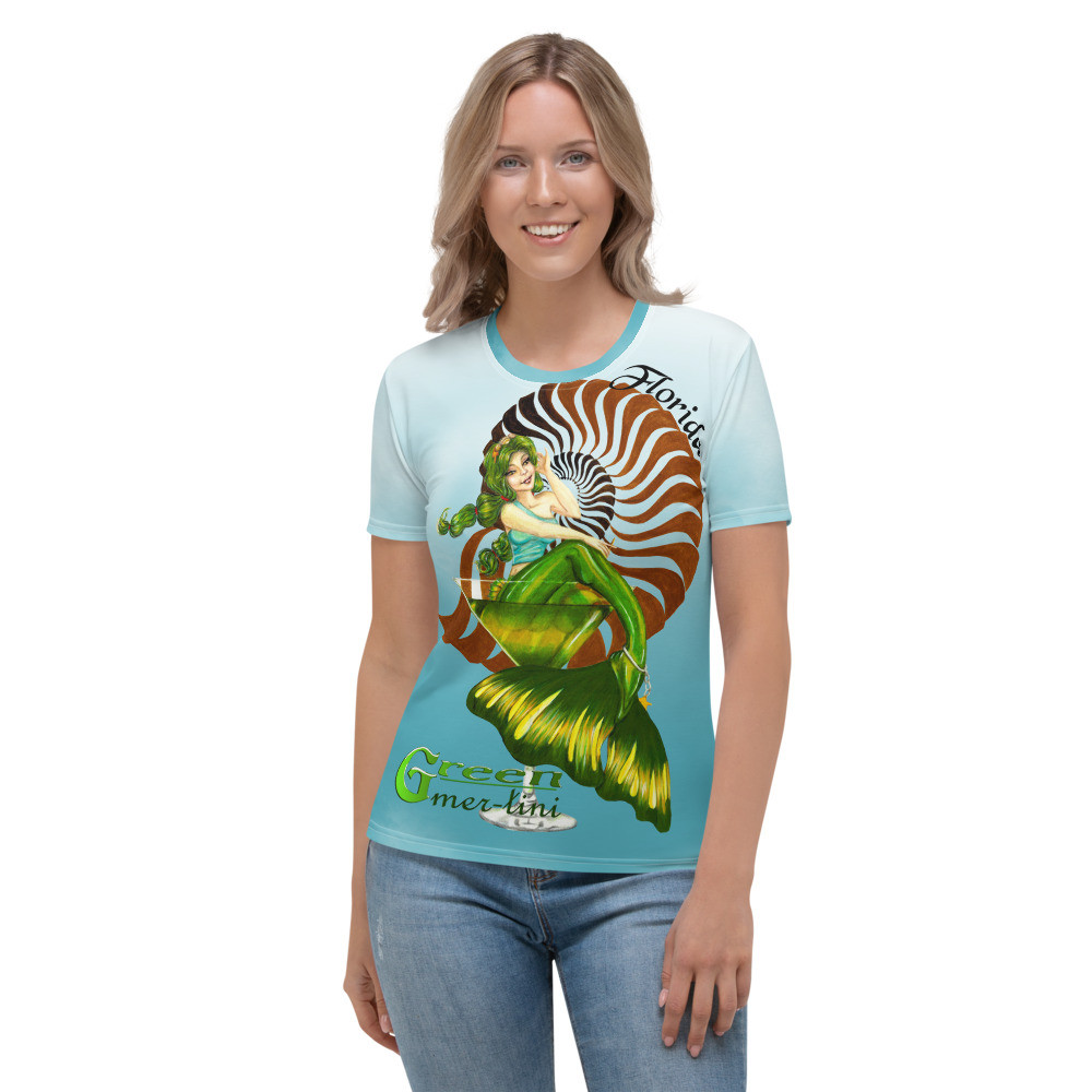 Large Green Mer-tini Women's T-shirt