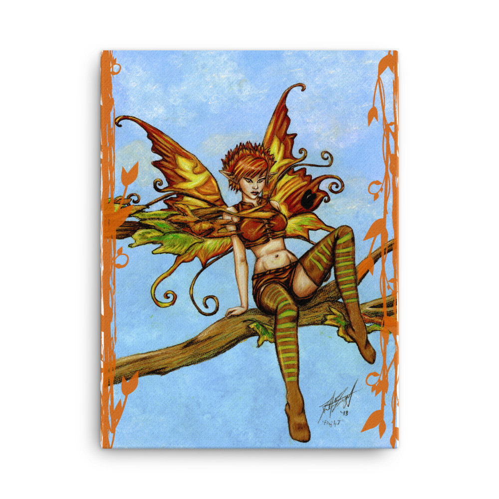 Firefly Fairy Framed Canvas