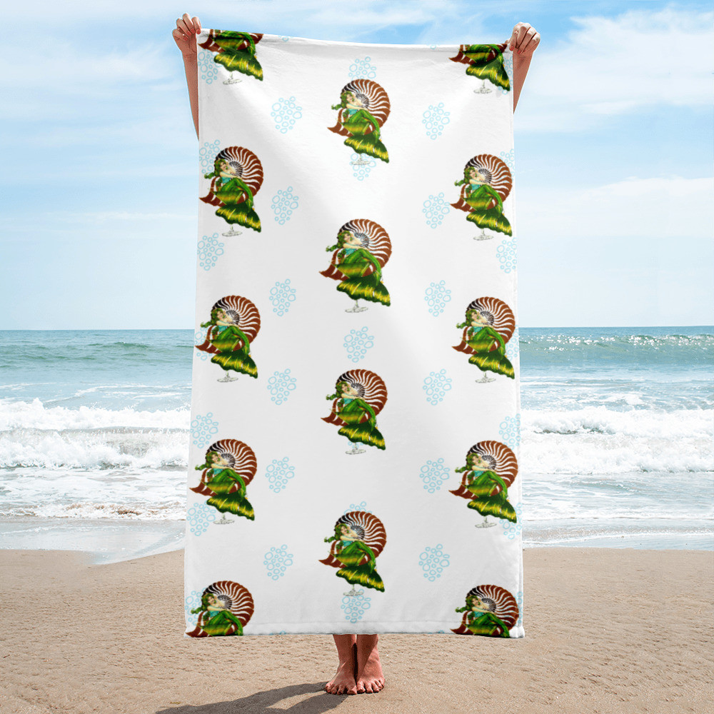 Green Mer-Tini Towel
