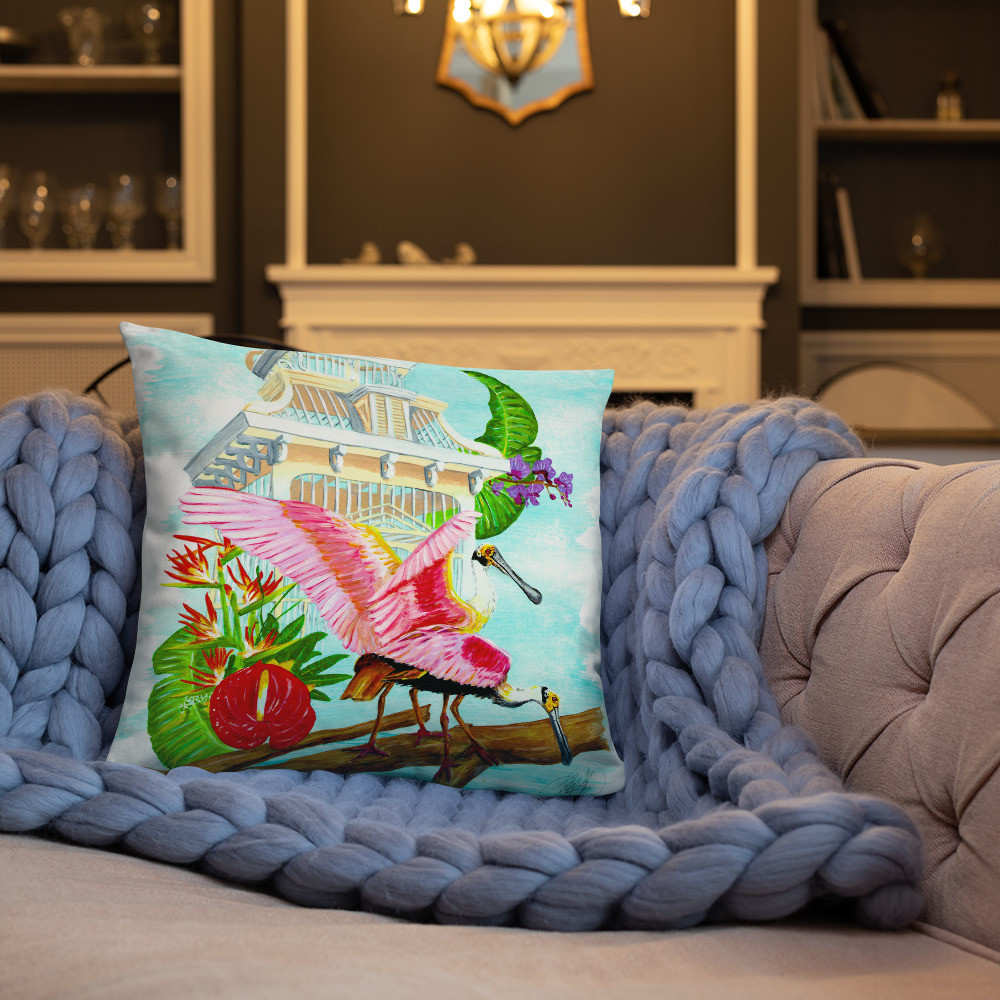 Florida Spoonbills 18x18 Pillow