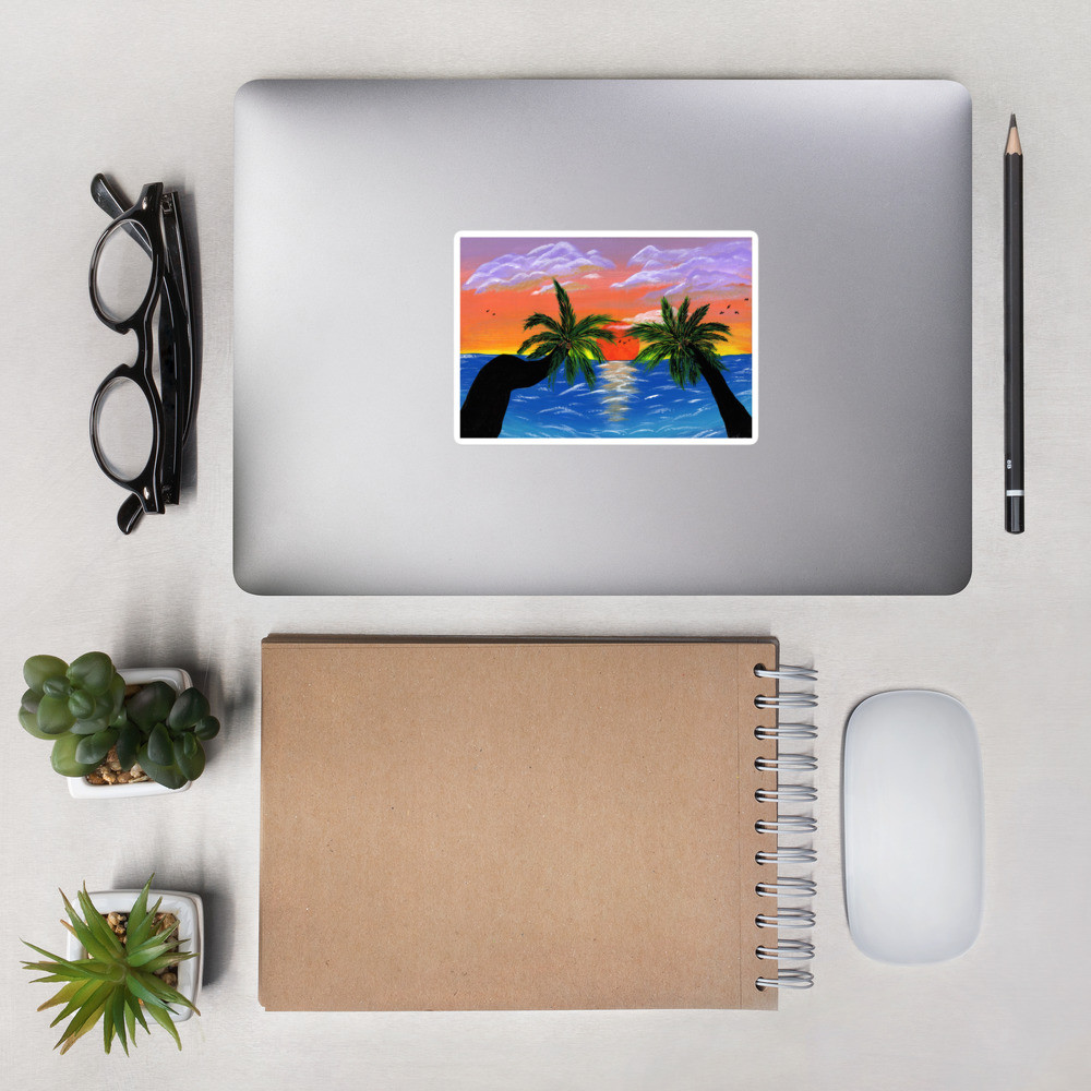 Tropical Sunset Bubble-free stickers