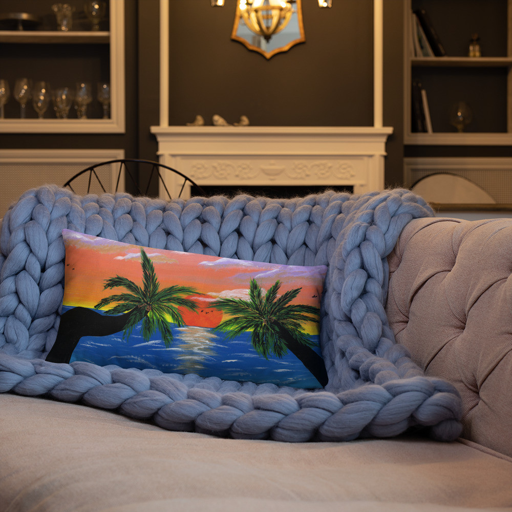 Tropical Sunset Basic Pillow