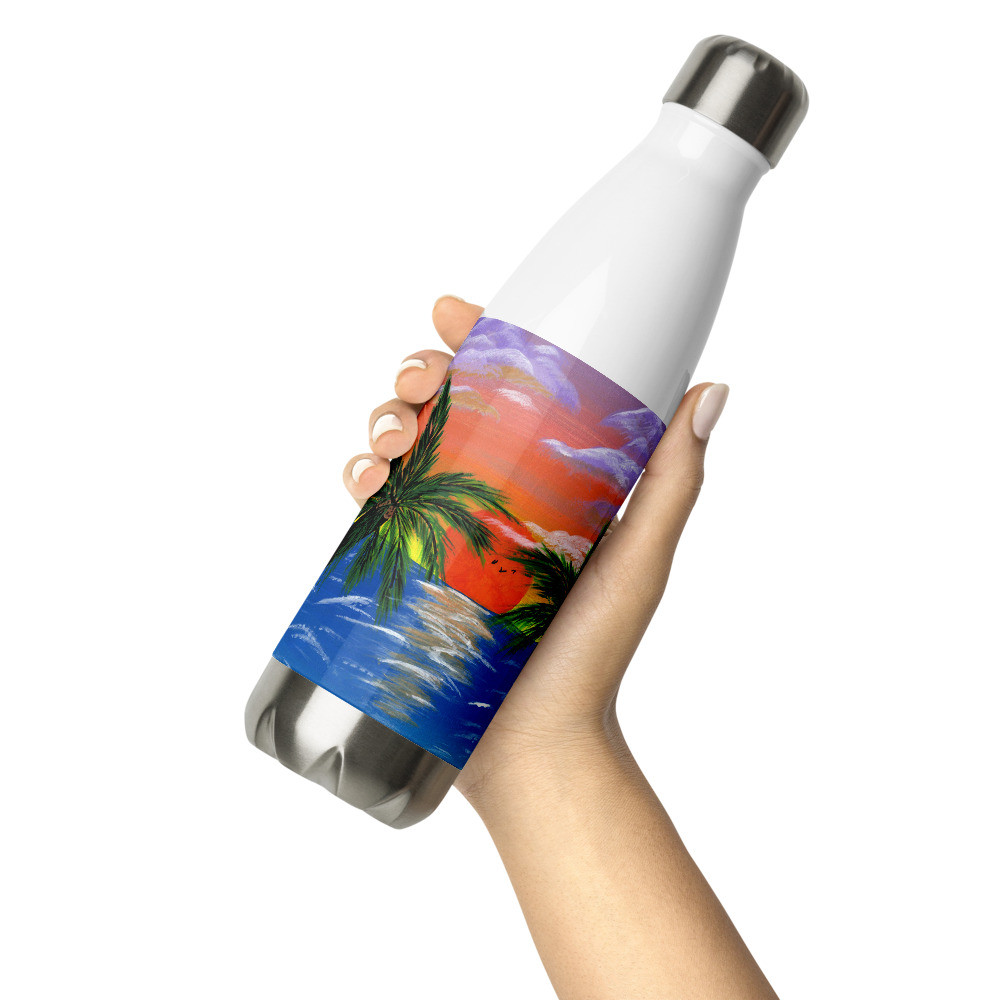 Tropical Sunset Stainless Steel Water Bottle
