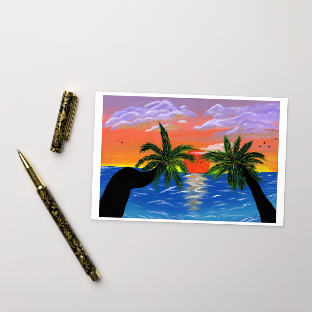 Tropical Sunset Standard Postcard